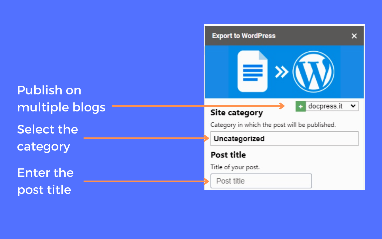 Export Google Docs to WordPress