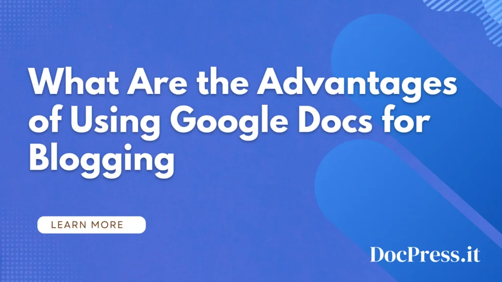 google docs for blogging